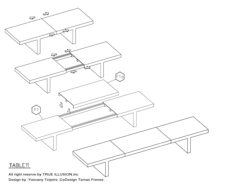 EXTENDABLE TABLE, Modern Furniture